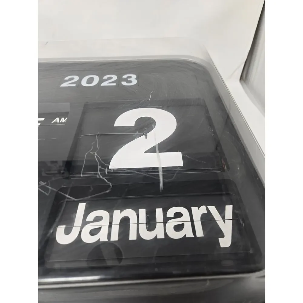 Karlsson Big Flip Retro Calendar Wall Clock Tested and working